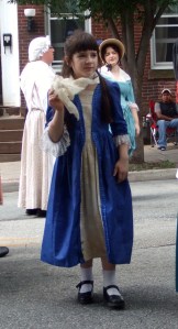 A girl in colonial attire