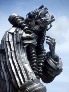 Would you want to mess with this guy on a dark night? He's probably a couple or stories tall and looks like a character from Lord of the Rings (and not one of the benevolent ones).